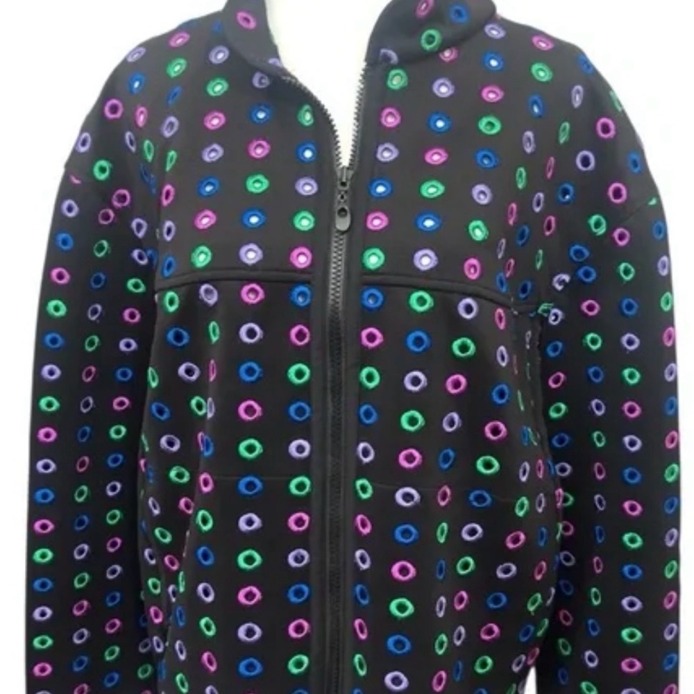 Carlisle Black Jacket with Colorful Embroidery